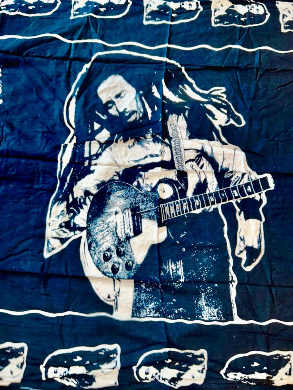 Brand New. Navy & White Bob Marley Sarong.